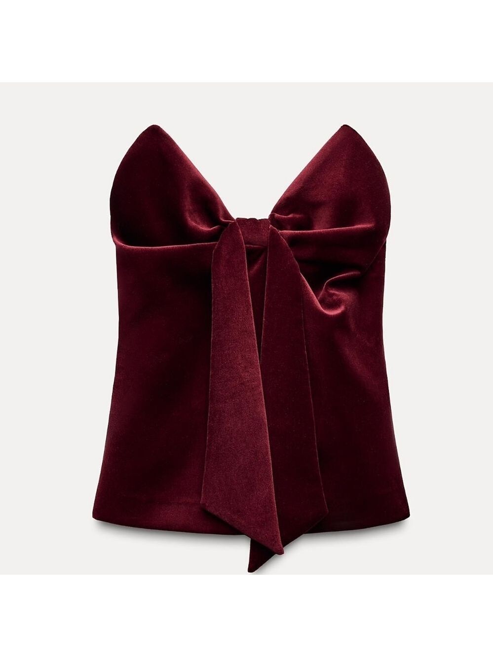 Zara VELVET BOW TOP - Picture 4 of 16